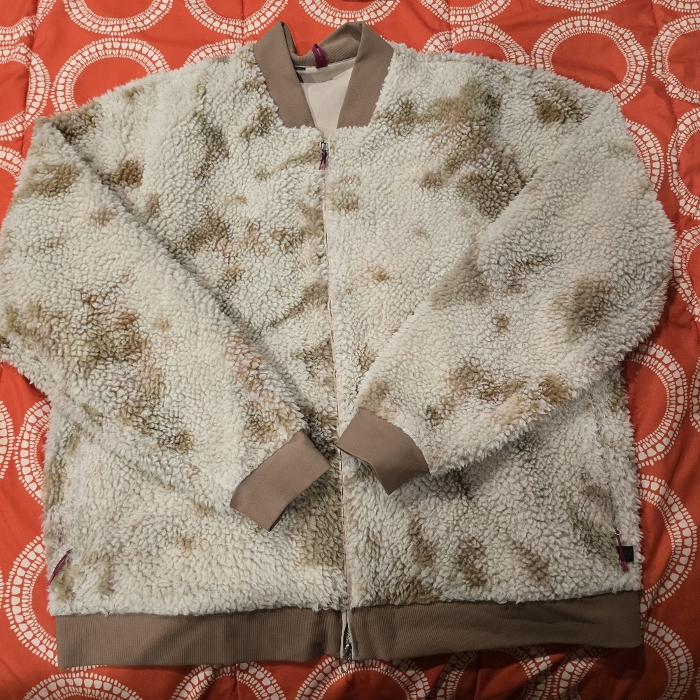 Lululemon Lab Sherpa Bomber Jacket In Bone